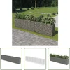 Image de vidaXL Tuindecoratie - Gabion Plantenbak - Gabion plantenbak verhoogd 450x50x100 cm gegalvaniseerd staal - Siertuin - Plantenbakken - Buitendecoratie