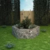 Image de vidaXL Plantenbak - Gabion Plantenbak - Gabion plantenbak verhoogd zeshoekig 160x140x50 cm - Tuindecoratie - Siertuin - Buitendecoratie