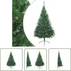 Image de The Living Store Kerstboom Halfrond PVC en Staal - 125 cm Breedte - Groen - 1.050 uiteinden