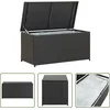 Image de vidaXL Opslagbox - Tuinopslag - Tuinbox 100x50x50 cm poly rattan zwart - Buitentoog - Rotan Kast - Kunststof Opbergkast