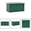Image de vidaXL Tuinbox - Opslagbox - Tuinbox 129x67x65 cm groen - Buitentoilettenkast - Stalen Opslagbox - Groene Opslagbox