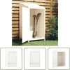 Image de vidaXL Houten Schuur - Tuinschuur - Tuinschuur 55x52x112 cm massief vurenhout wit - Buitenschuur - Opslagruimte - Tuinaccessoire