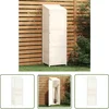 Image de vidaXL Buitenschuur - Tuinopslag - Tuinschuur 55x52x174,5 cm massief vurenhout wit - Houtenschuur - Compact Magazijn - Vuren