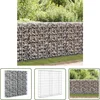 Image de vidaXL Tuinafscheiding - Schanskorfmuur - Schanskorfmuur met deksels 80x20x100 cm gegalvaniseerd staal - Gabion Muurtjes - Metalen Hekwerk - Buitendecoratie
