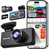 Image de RedTiger F17 Dashcam voor auto - Ultra 4K & 1080P & 1080P  Voor en Achter Camera   Binnenkant camera - 2025 Model - WiFi en GPS   3.0 Inch met App - Sony Sensor - Dashcams - Parkeerbewaking - G Sensor - Loop opname - Sony Starvis 2 sensor