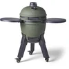 Image de Moddern Complete Kamado - inklapbare zijtafels en zwarte poten met wielen met rem - 8 tot 12 personen - Green