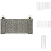 Image de vidaXL Schanskorfmand - Schanskorfmanden - Schanskorf Muur - Schanskorf Muren - Gabion plantenbak H-vormig 260x40x120 cm staaldraad