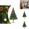 Image de vidaXL Kerstboom - Kerstbomen - Kunstboom - Kunstbomen - Kunstkerstboom met verlichting en kerstballen 150 cm groen