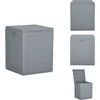 Image de vidaXL Opbergdoos - Opbergdozen - Tuin Opbergdoos - Tuin Opbergdozen - Tuinbox 90 L PP rattan grijs