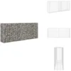 Image de vidaXL Gabion Mand - Gabion Manden - Draadhek - Draadhekken - Schanskorf 85x30x200 cm gegalvaniseerd staal