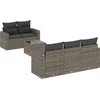 Image de vidaXL - 6-delige - Loungeset - met - kussens - poly - rattan - grijs