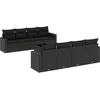 Image de vidaXL - 9-delige - Loungeset - met - kussens - poly - rattan - zwart