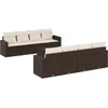 Image de vidaXL - 9-delige - Loungeset - met - kussens - poly - rattan - bruin