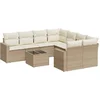Image de vidaXL - 9-delige - Loungeset - met - kussens - poly - rattan - beige
