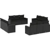 Image de vidaXL - 12-delige - Loungeset - met - kussens - poly - rattan - zwart
