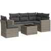 Image de vidaXL - 6-delige - Loungeset - met - kussens - poly - rattan - grijs