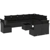 Image de vidaXL - 11-delige - Loungeset - met - kussens - poly - rattan - zwart