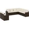 Image de vidaXL - 9-delige - Loungeset - met - kussens - poly - rattan - bruin