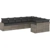 Image de vidaXL - 9-delige - Loungeset - met - kussens - poly - rattan - grijs