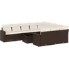 Image de vidaXL - 11-delige - Loungeset - met - kussens - poly - rattan - bruin
