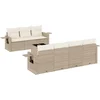 Image de vidaXL - 8-delige - Loungeset - met - kussens - poly - rattan - beige