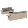 Image de vidaXL - 8-delige - Loungeset - met - kussens - poly - rattan - beige