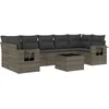Image de vidaXL - 8-delige - Loungeset - met - kussens - poly - rattan - grijs