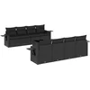 Image de vidaXL - 9-delige - Loungeset - met - kussens - poly - rattan - zwart