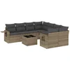 Image de vidaXL - 9-delige - Loungeset - met - kussens - poly - rattan - lichtgrijs