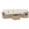 Image de vidaXL - 6-delige - Loungeset - met - kussens - poly - rattan - beige