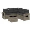 Image de vidaXL - 6-delige - Loungeset - met - kussens - poly - rattan - grijs