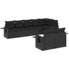 Image de vidaXL - 8-delige - Loungeset - met - kussens - poly - rattan - zwart