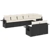 Image de vidaXL - 8-delige - Loungeset - met - kussens - poly - rattan - zwart