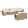 Image de vidaXL - 8-delige - Loungeset - met - kussens - poly - rattan - beige