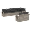 Image de vidaXL - 8-delige - Loungeset - met - kussens - poly - rattan - lichtgrijs