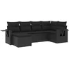 Image de vidaXL - 6-delige - Loungeset - met - kussens - poly - rattan - zwart