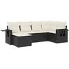 Image de vidaXL - 6-delige - Loungeset - met - kussens - poly - rattan - zwart