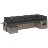 Image de vidaXL - 7-delige - Loungeset - met - kussens - poly - rattan - grijs