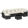 Image de vidaXL - 8-delige - Loungeset - met - kussens - poly - rattan - zwart