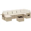 Image de vidaXL - 8-delige - Loungeset - met - kussens - poly - rattan - beige