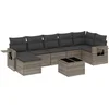 Image de vidaXL - 8-delige - Loungeset - met - kussens - poly - rattan - grijs