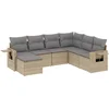 Image de vidaXL - 7-delige - Loungeset - met - kussens - poly - rattan - beige
