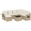Image de vidaXL - 8-delige - Loungeset - met - kussens - poly - rattan - beige