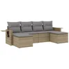 Image de vidaXL - 6-delige - Loungeset - met - kussens - poly - rattan - beige