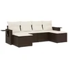 Image de vidaXL - 6-delige - Loungeset - met - kussens - poly - rattan - bruin