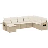 Image de vidaXL - 8-delige - Loungeset - met - kussens - poly - rattan - beige