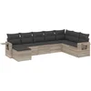 Image de vidaXL - 8-delige - Loungeset - met - kussens - poly - rattan - lichtgrijs