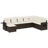Image de vidaXL - 8-delige - Loungeset - met - kussens - poly - rattan - bruin