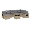 Image de vidaXL - 9-delige - Loungeset - met - kussens - poly - rattan - beige