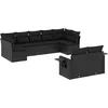 Image de vidaXL - 9-delige - Loungeset - met - kussens - poly - rattan - zwart